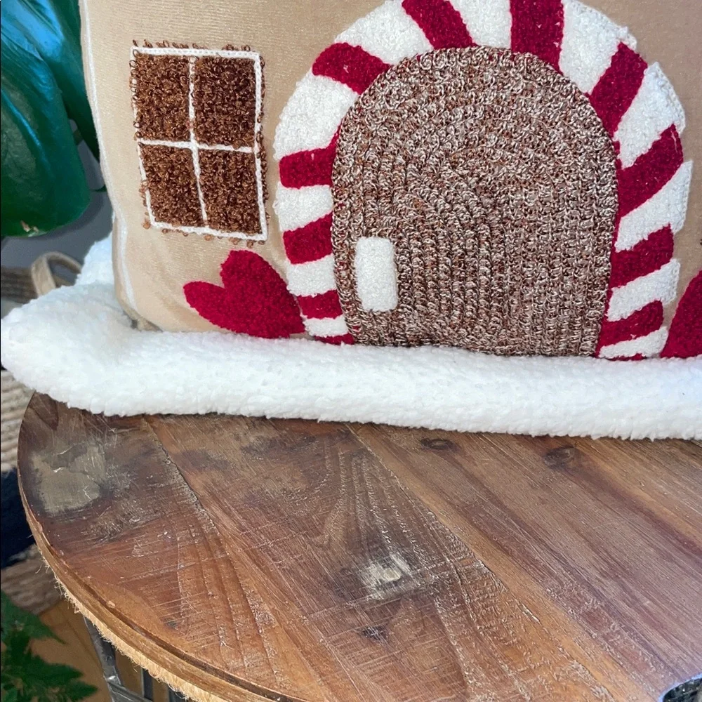 Tommy Bahama Festive Gingerbread House Pillow